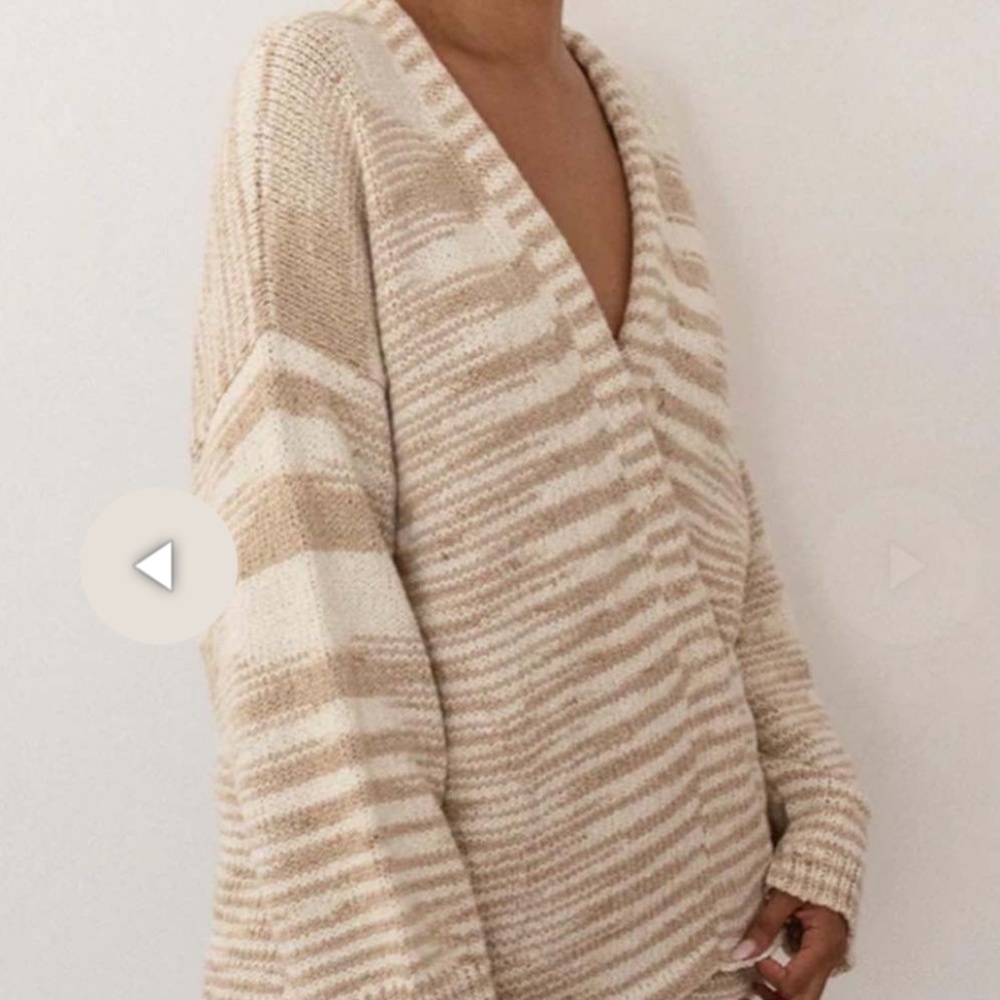Wol hide loose cardigan s/m in sand NWOT
